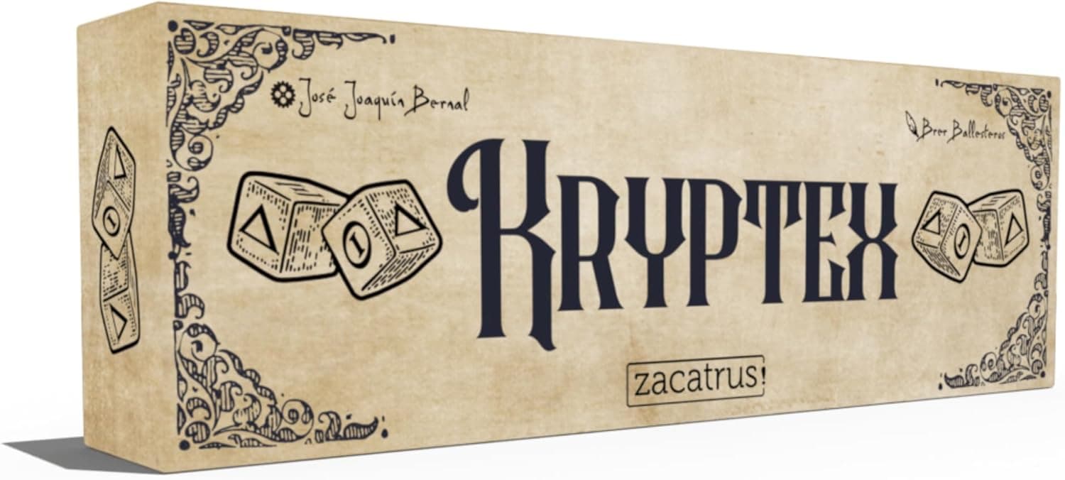 Los dados y las cartas reutilizables con rotuladores borrables de Kryptex, listos para empezar una partida