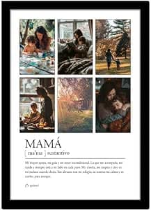 Lámina personalizada con varias fotos y texto, regalo del Día de la Madre