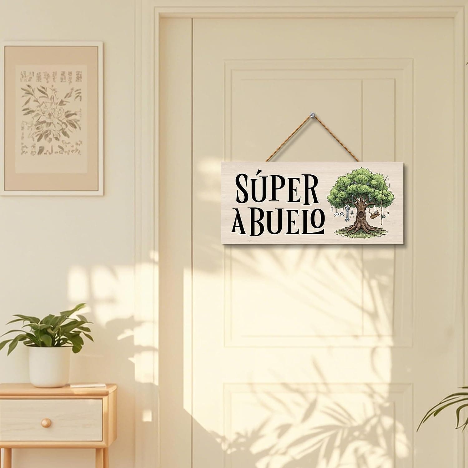 Cartel de Madera «Súper Abuelo» para Colgar, foto 3