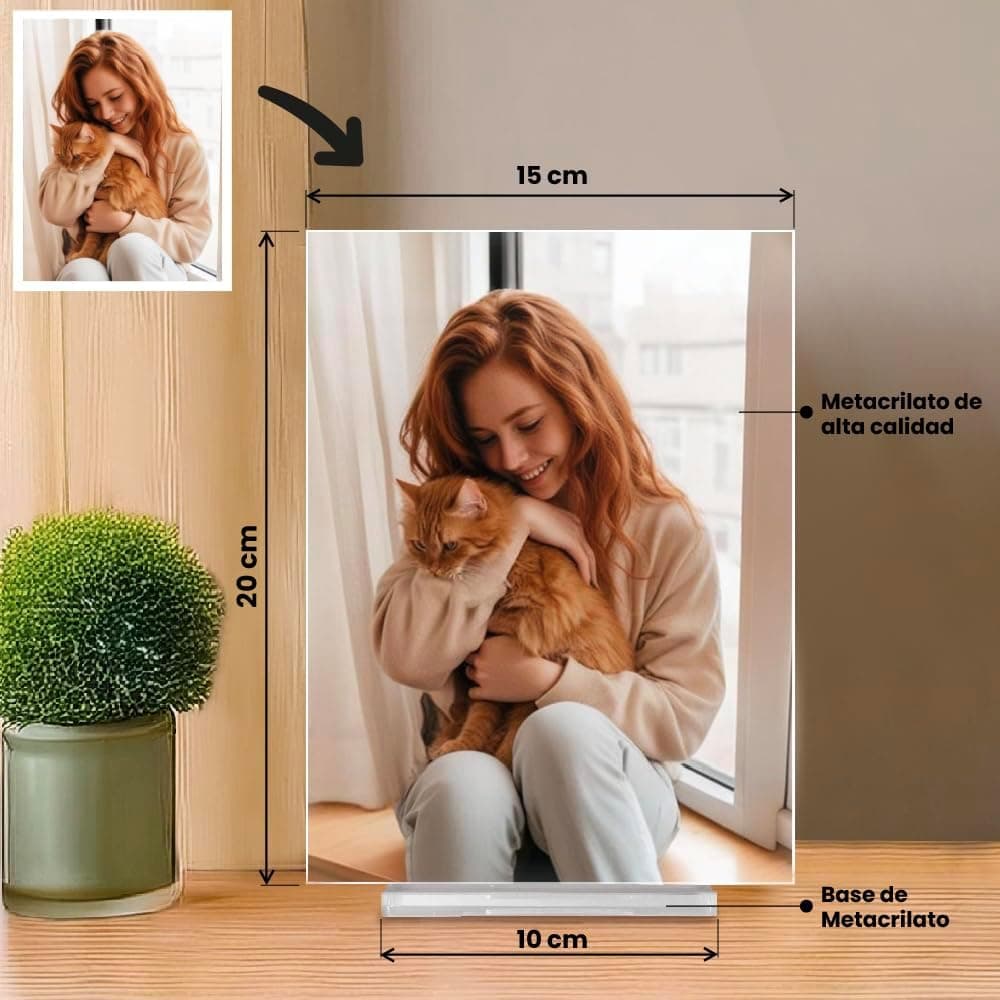 Placa con luz LED personalizada con foto, foto 2