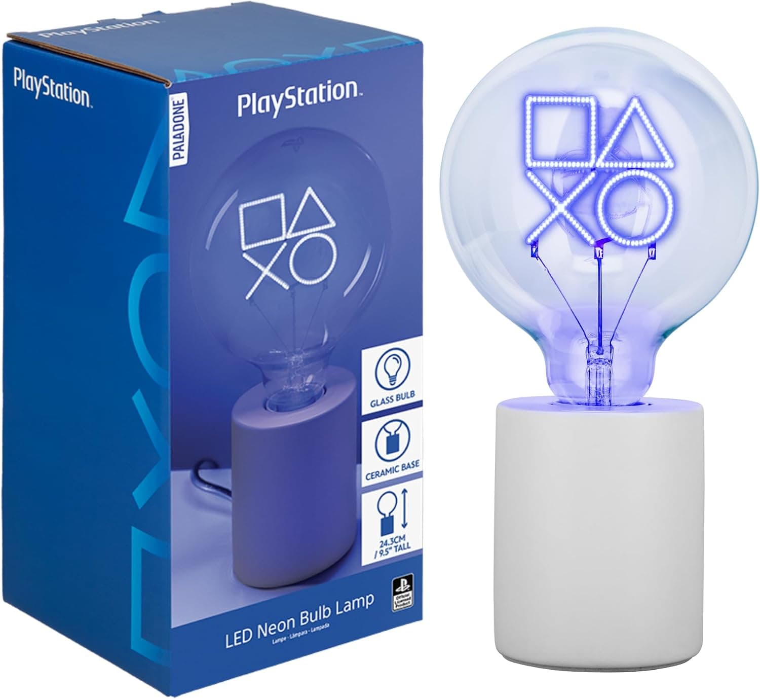 Lámpara decorativa de neón LED con los iconos de PlayStation iluminados