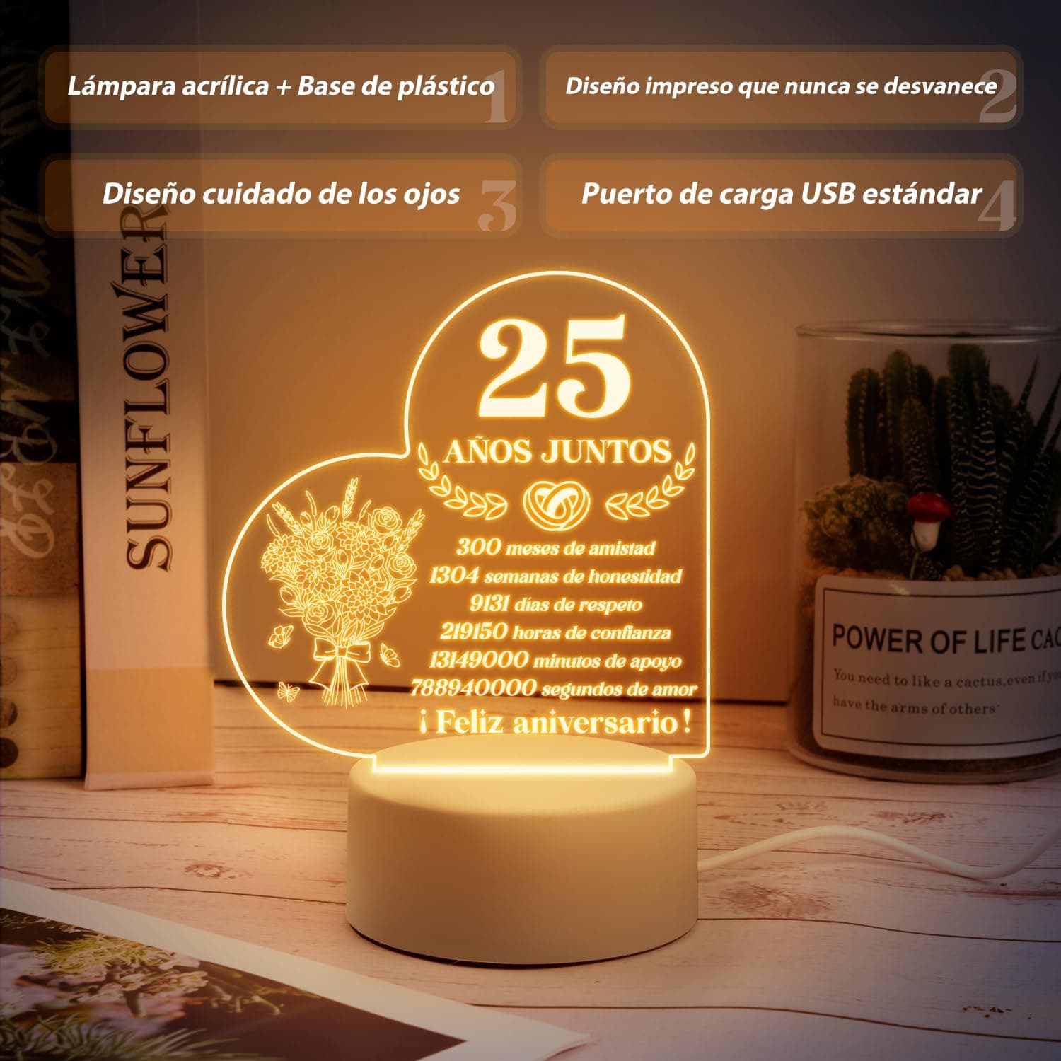Lámpara de Noche 25 Aniversario Vetbuosa, foto 3