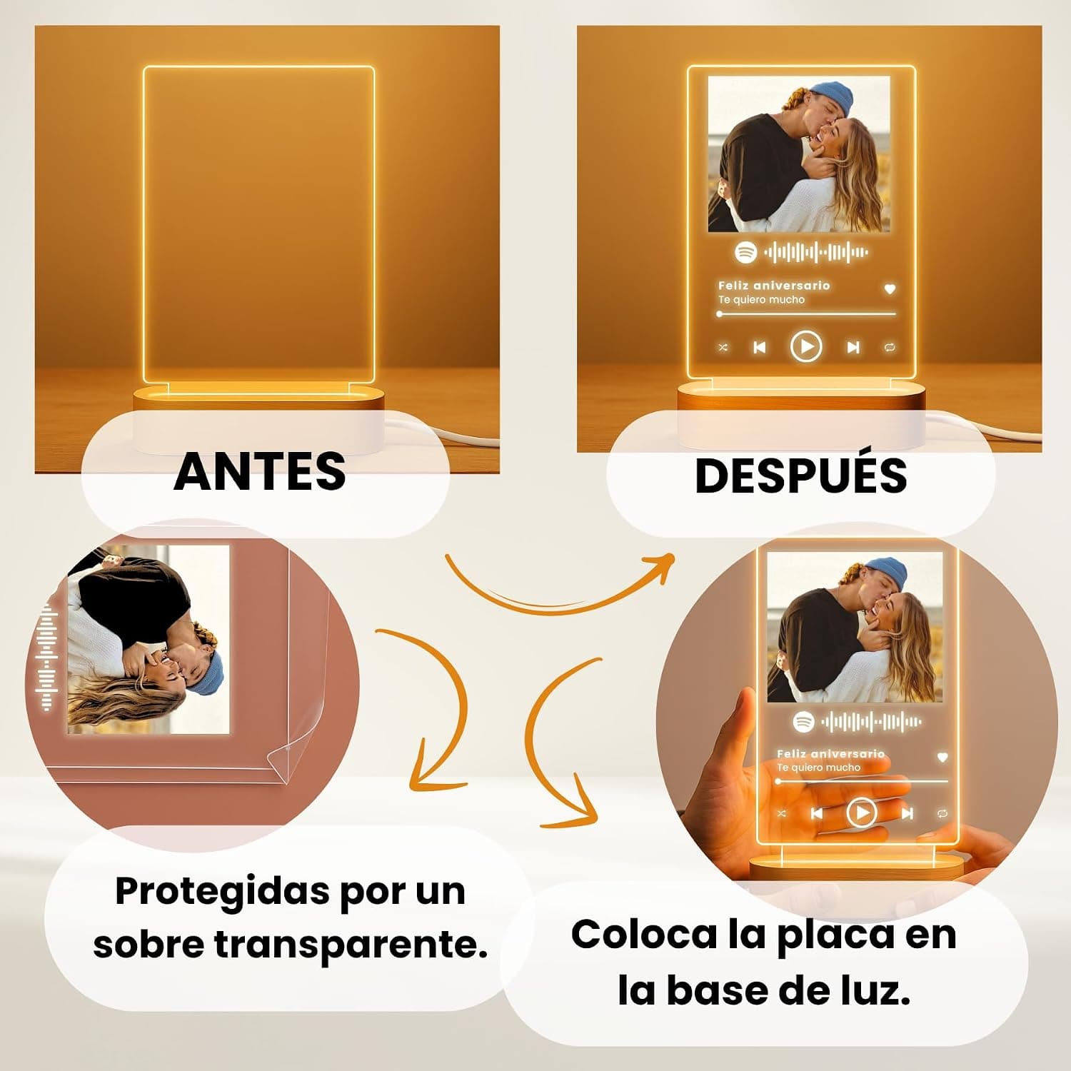 Lámpara personalizada con canción de Spotify, foto 3