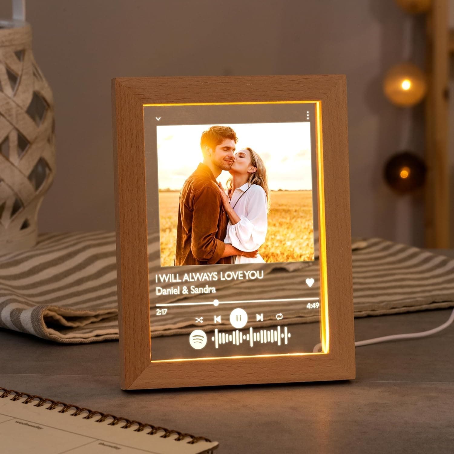 Lámpara Spotify personalizada con foto, foto 2