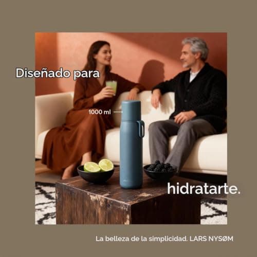 Botella LARS NYSØM con correa de transporte