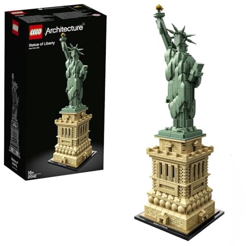 Maqueta LEGO de la Estatua de la Libertad con su antorcha levantada
