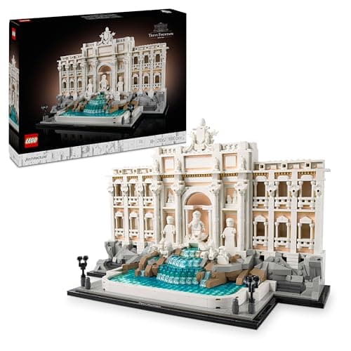 Maqueta LEGO de la Fontana di Trevi con su fachada barroca