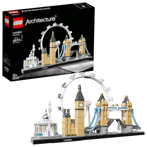 Maqueta LEGO de Londres con varios monumentos junto al río Támesis