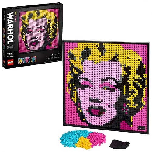 Mosaico LEGO del retrato de Marilyn Monroe de Andy Warhol
