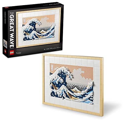 Mosaico LEGO de La Gran Ola de Kanagawa, de Hokusai