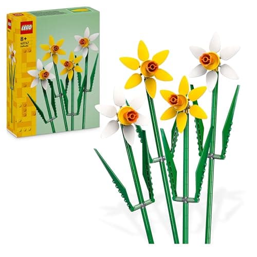 Ramo LEGO de narcisos amarillos y blancos