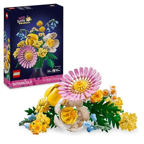 Ramillete LEGO de flores primaverales en tonos pastel