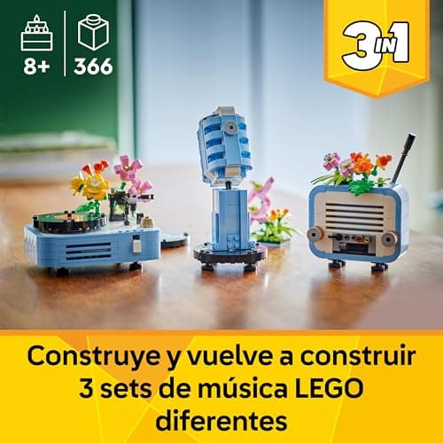 LEGO Creator 3 en 1 Tocadiscos con Flores (31172), foto 2