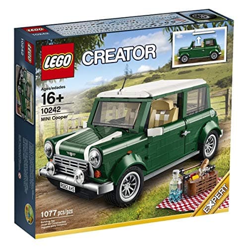 Réplica LEGO del clásico Mini Cooper con cesta de picnic