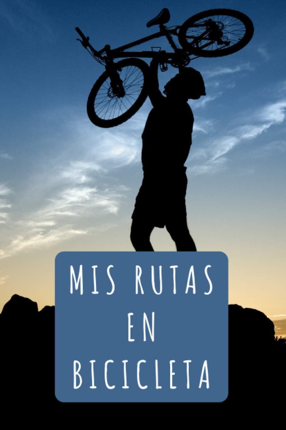 Libreta con páginas diseñadas para anotar los detalles de las rutas en bicicleta