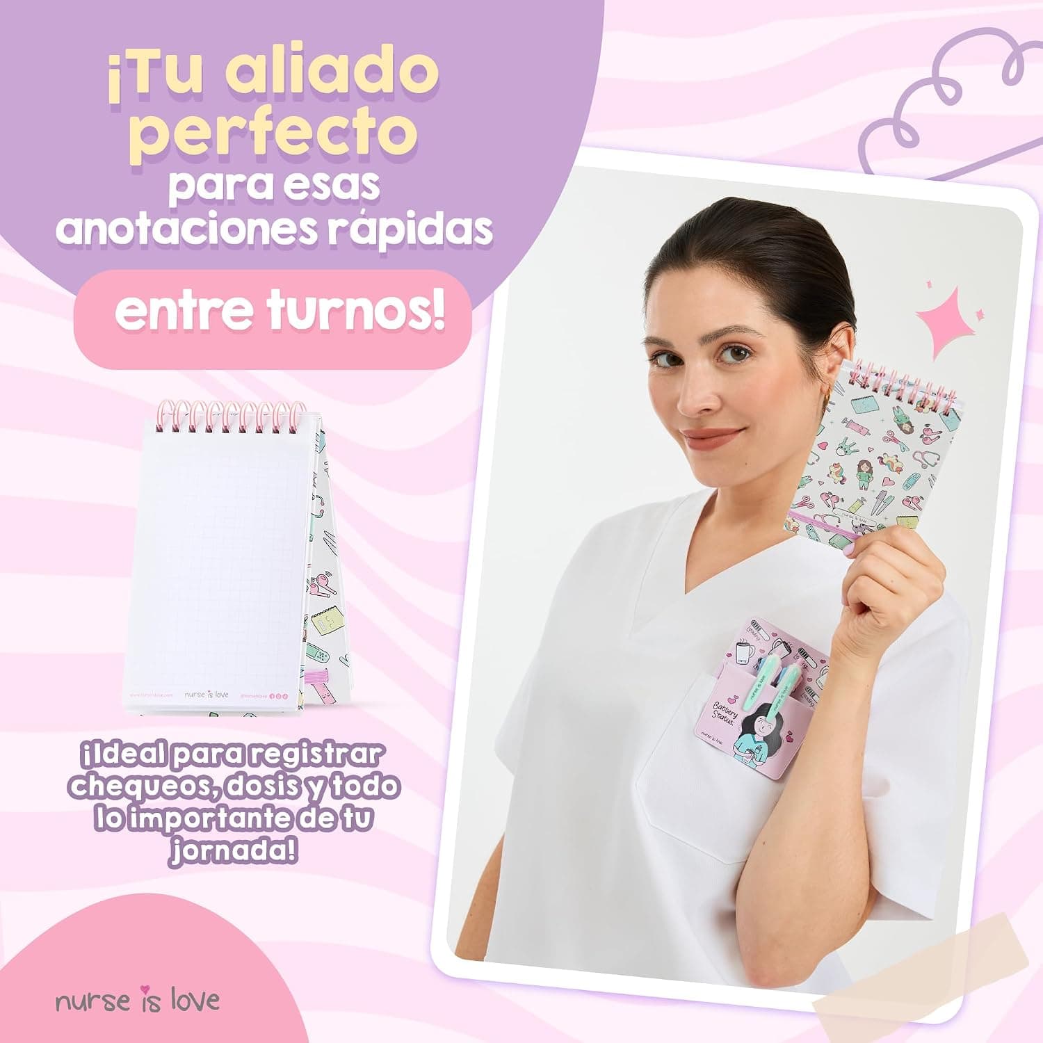 Libreta pequeña de bolsillo para enfermera, foto 2