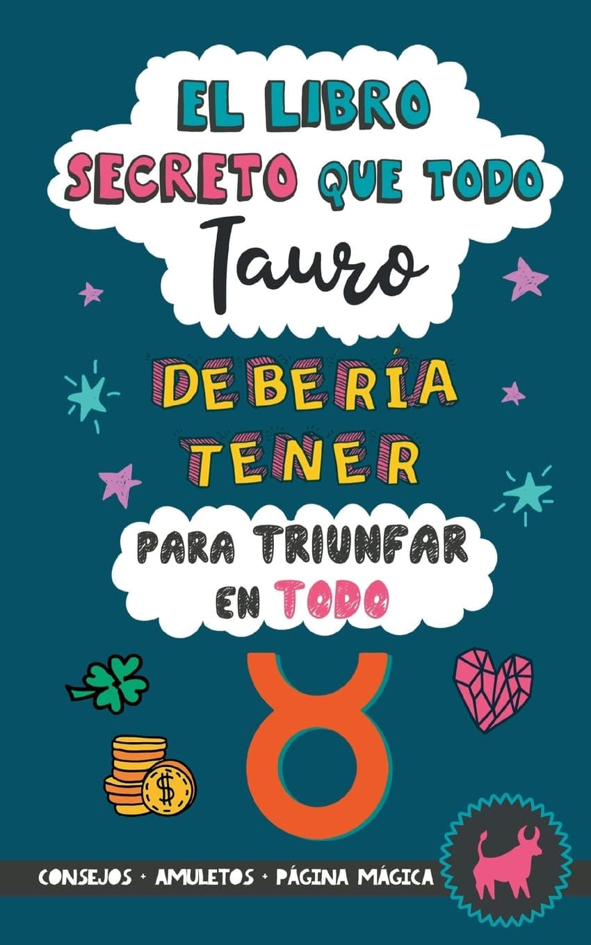 Portada del libro dedicado al signo del zodiaco Tauro con consejos y amuletos