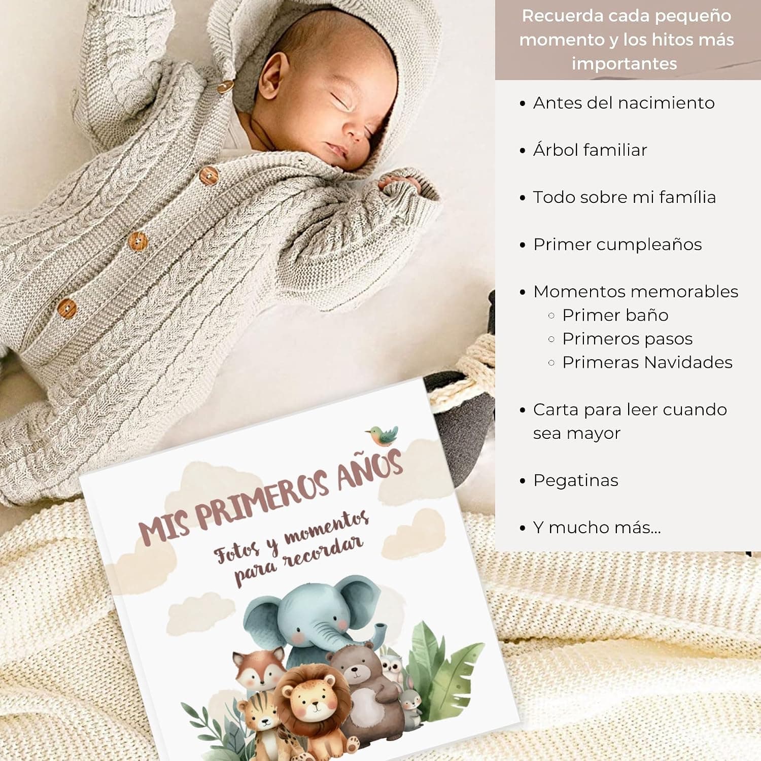 Libro de Nacimiento y Recuerdos del Bebé, de HuBorns, foto 2