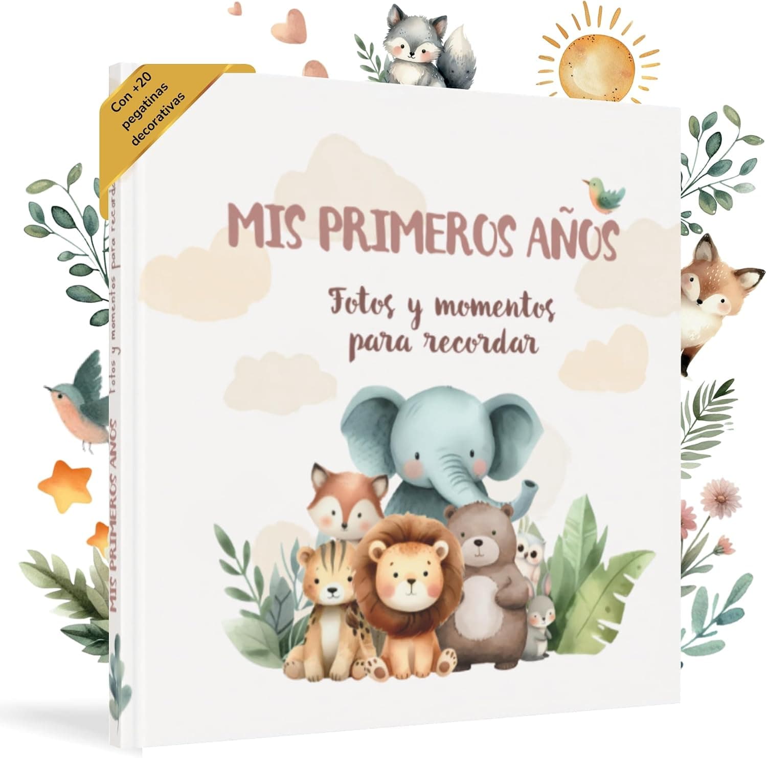 Libro de nacimiento y recuerdos del bebé de HuBorns