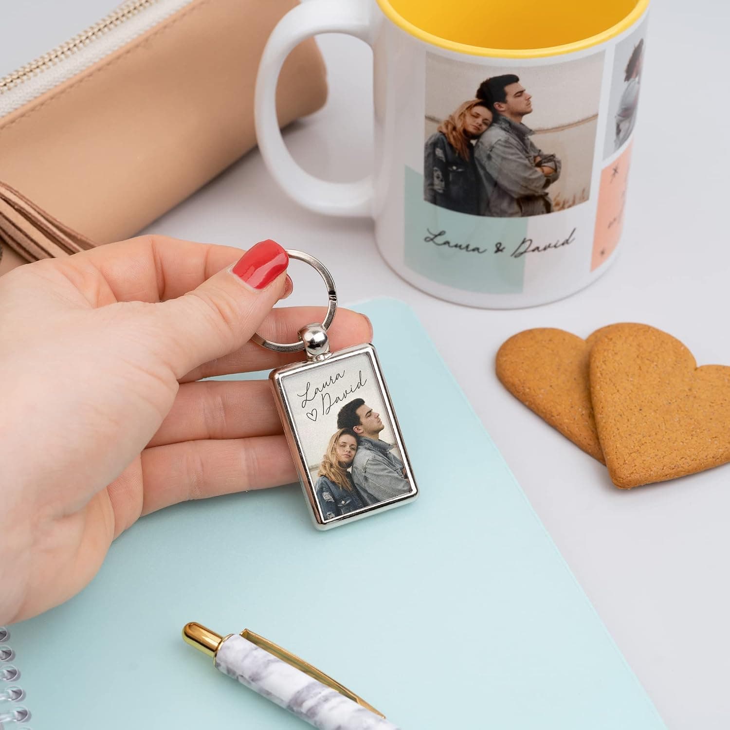 Llavero personalizado con foto, metálico, foto 3