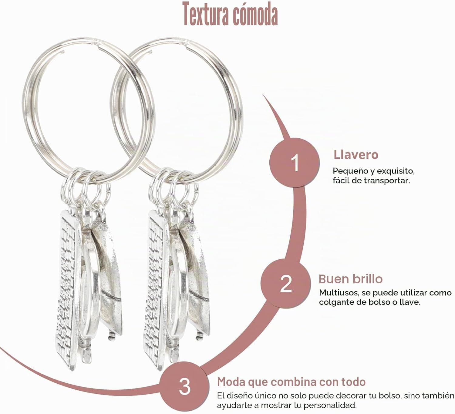 Llavero con dijes de teclado y ratón para informáticos, foto 3