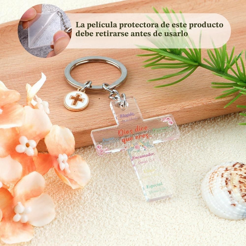 Llavero de regalo cristiano para bautizo o comunión, foto 3