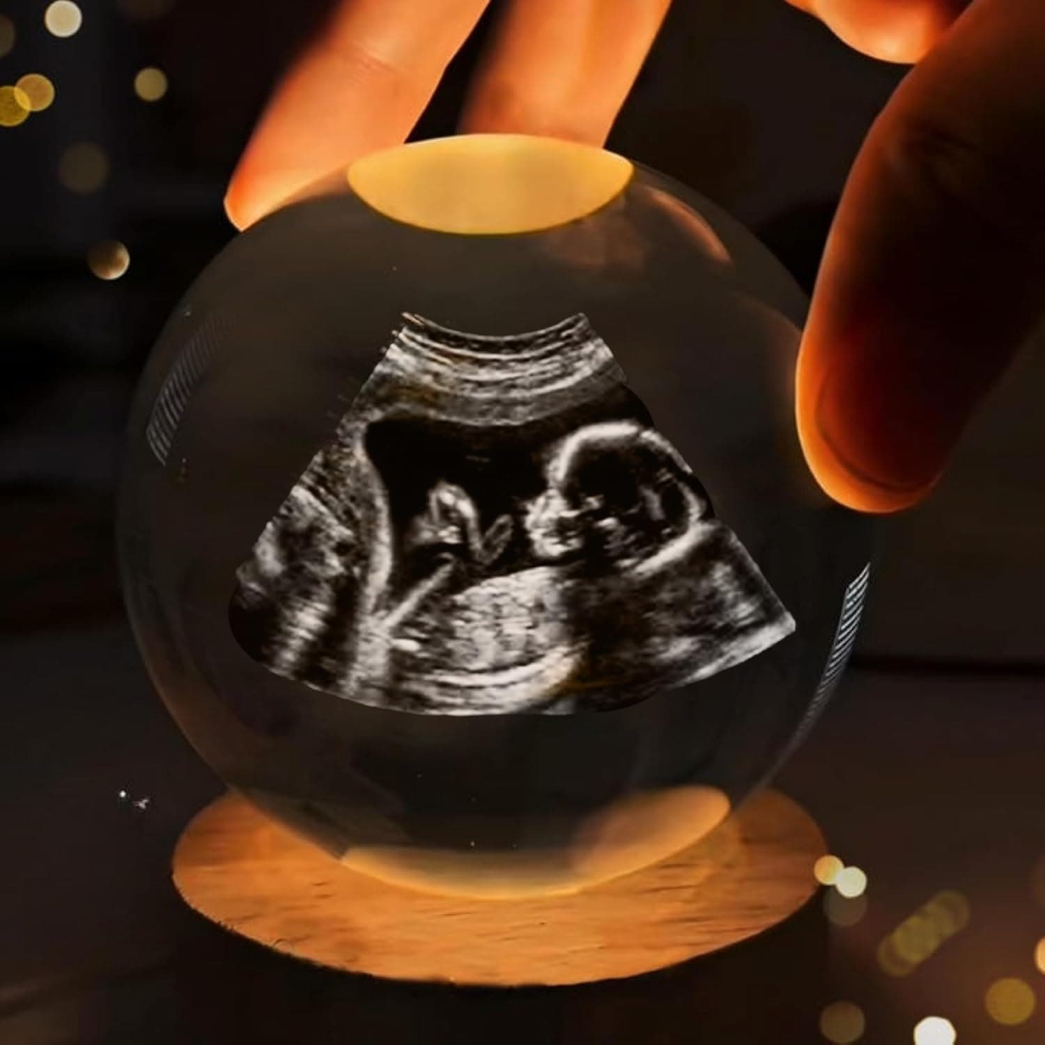 Luz nocturna personalizada con la ecografía del bebé, foto 3