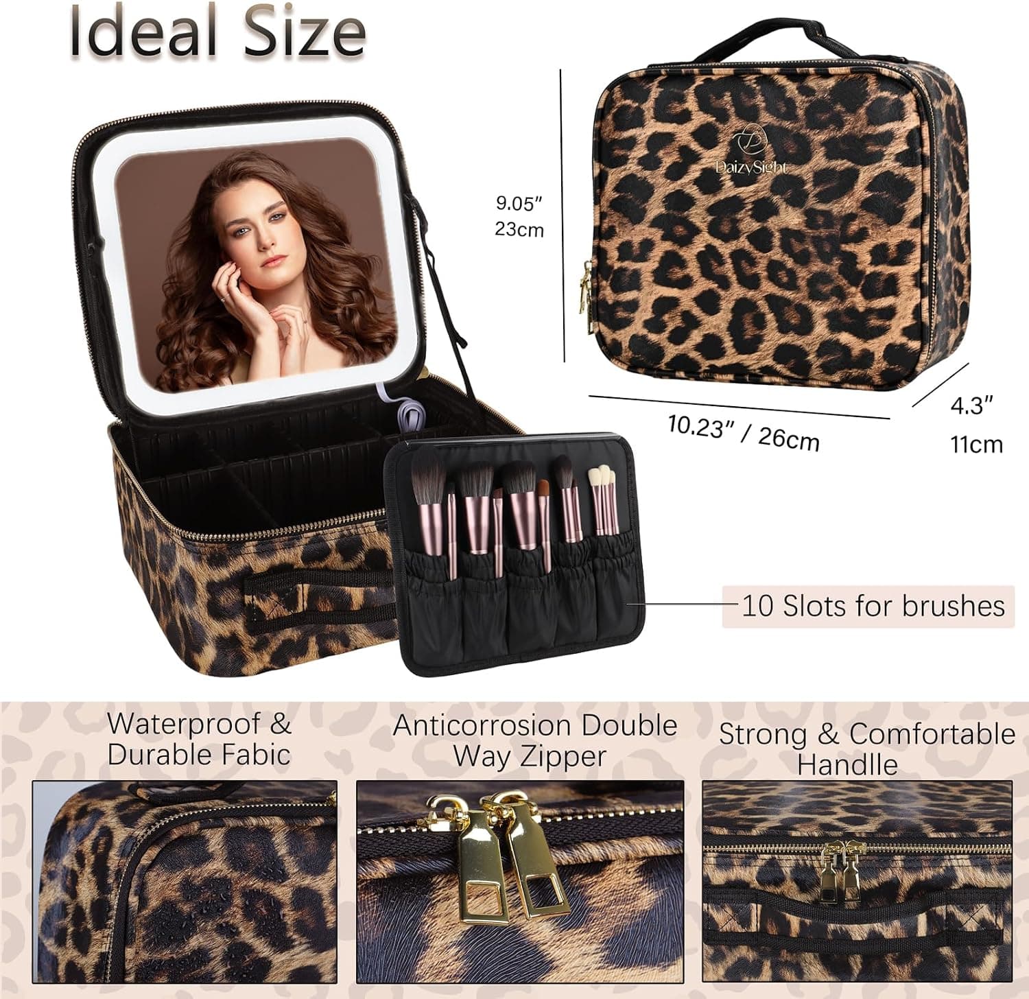 Maletín de maquillaje DaizySight con espejo y luz LED, foto 2
