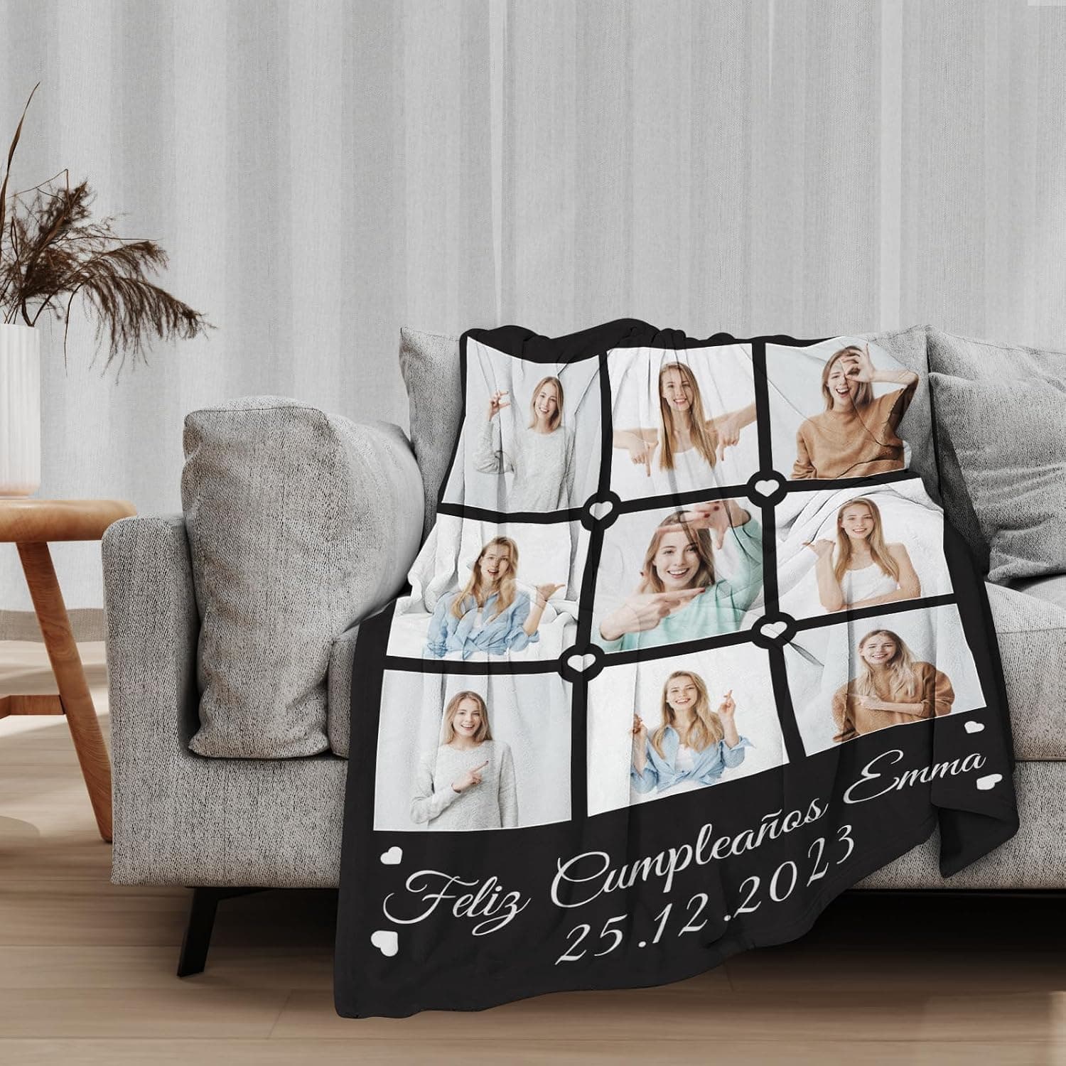 Manta de franela personalizada con foto, foto 2