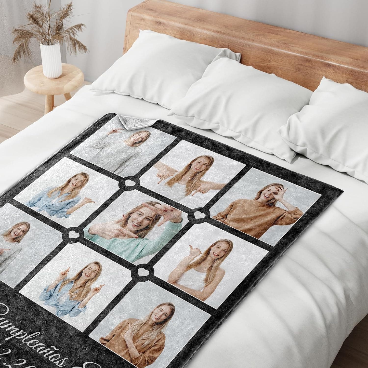 Manta de franela personalizada con foto, foto 3