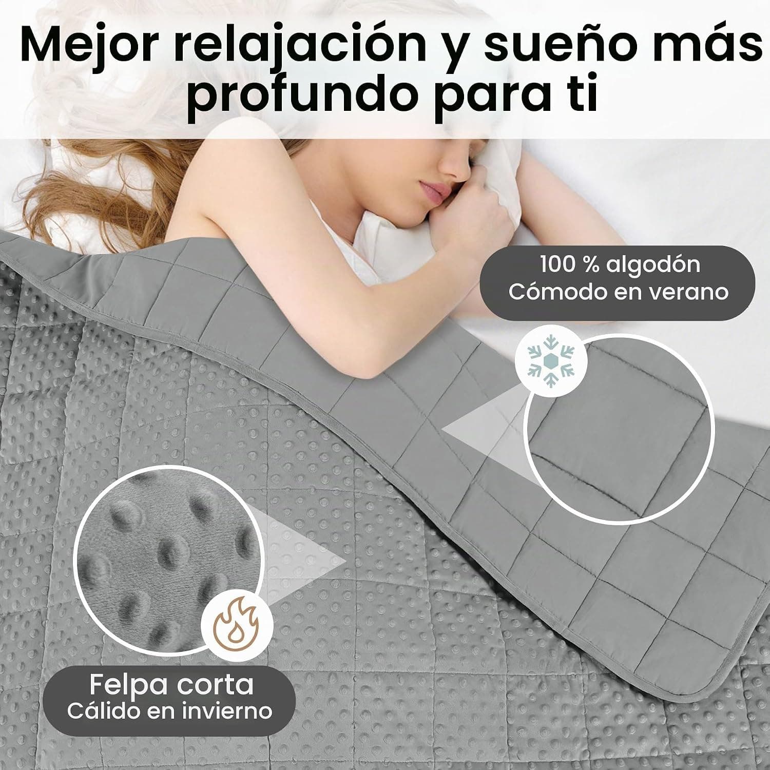 Manta pesada de doble cara para todas las estaciones, foto 2