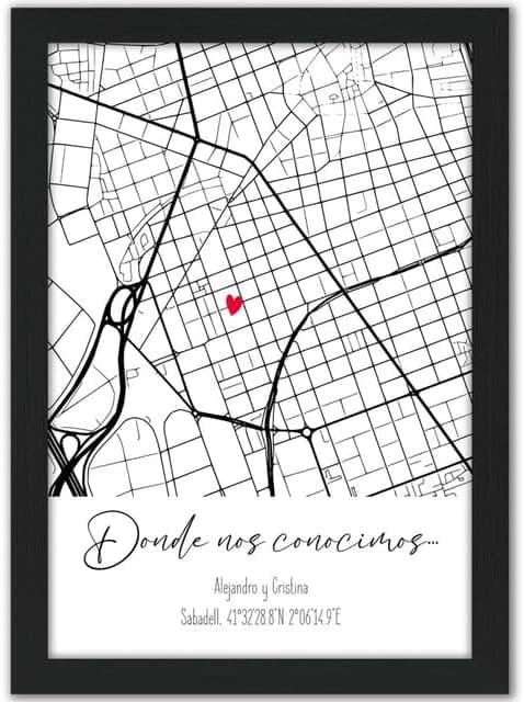 Detalle del diseño del póster con el texto personalizado
