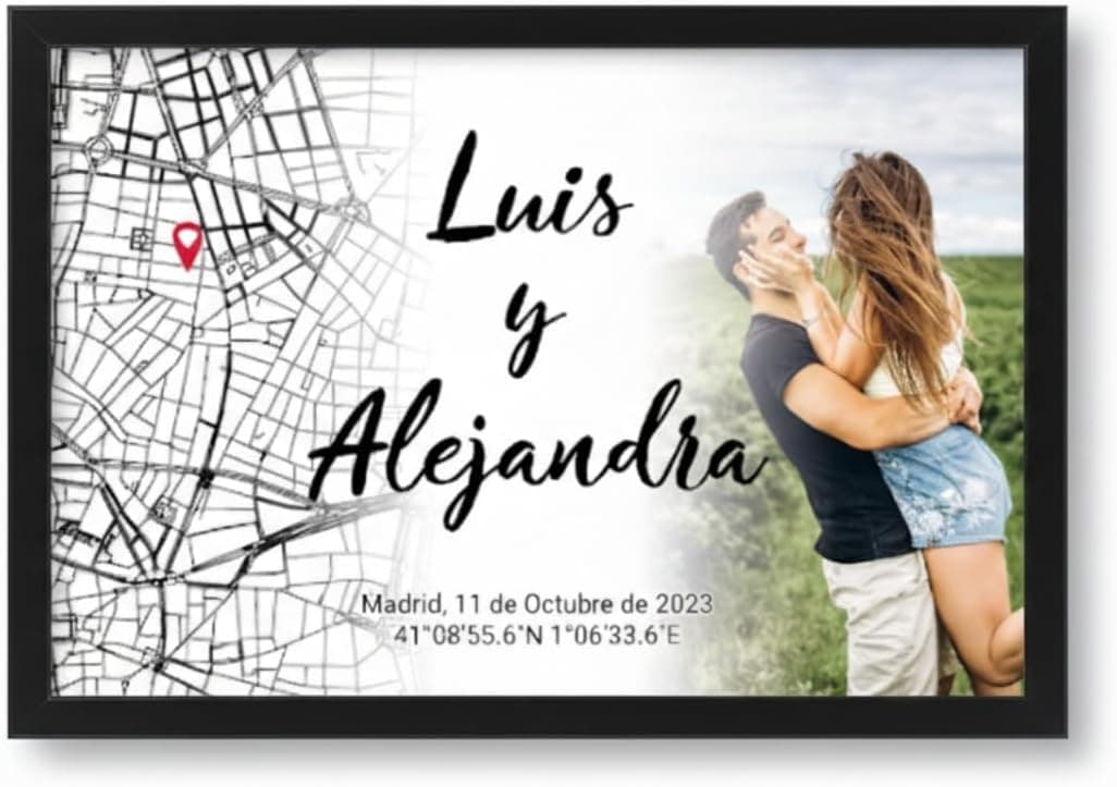 Detalle del marco y los nombres personalizados