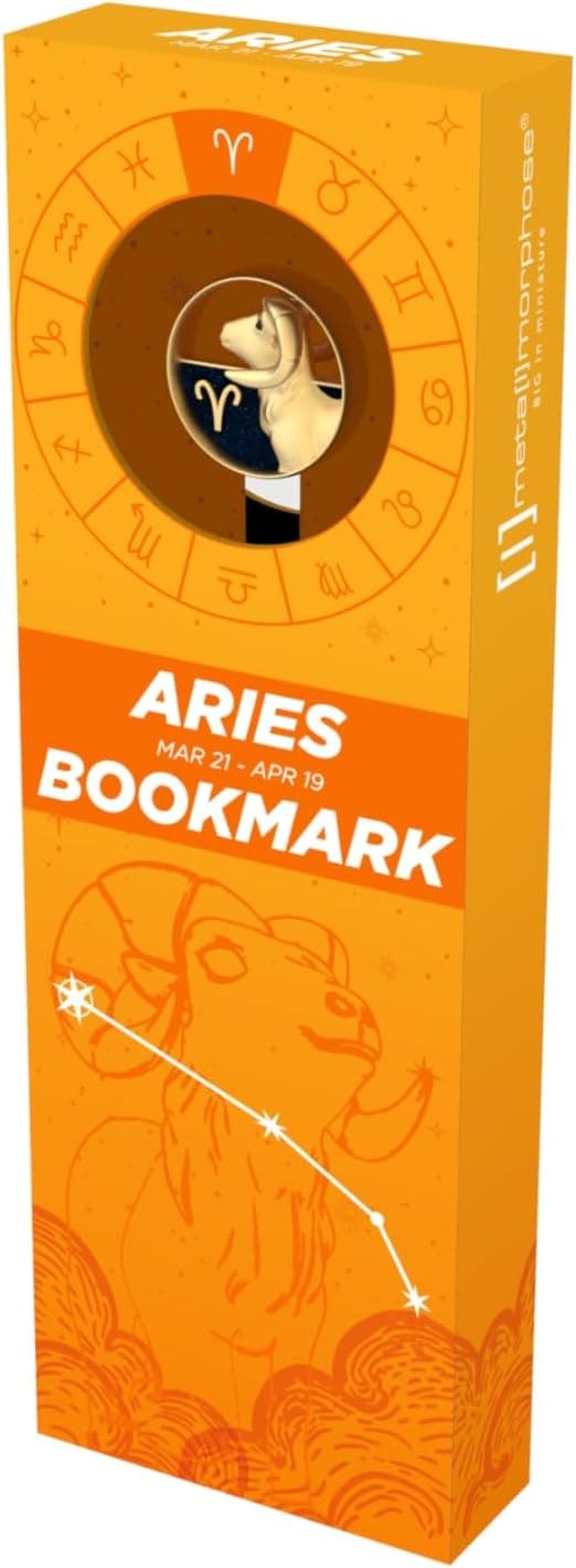 Marcapáginas de acero con el signo Aries, foto 3