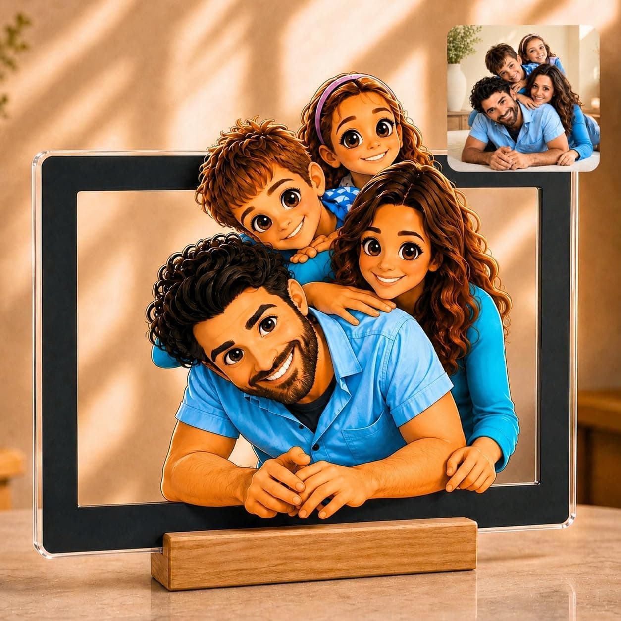 Marco de foto artístico en 3D personalizado