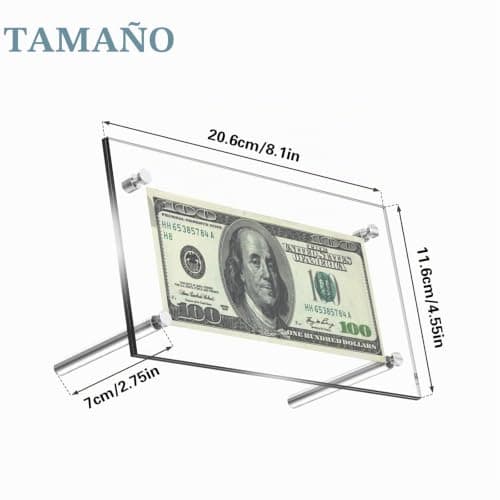 Billete sujeto con los clips de acero inoxidable