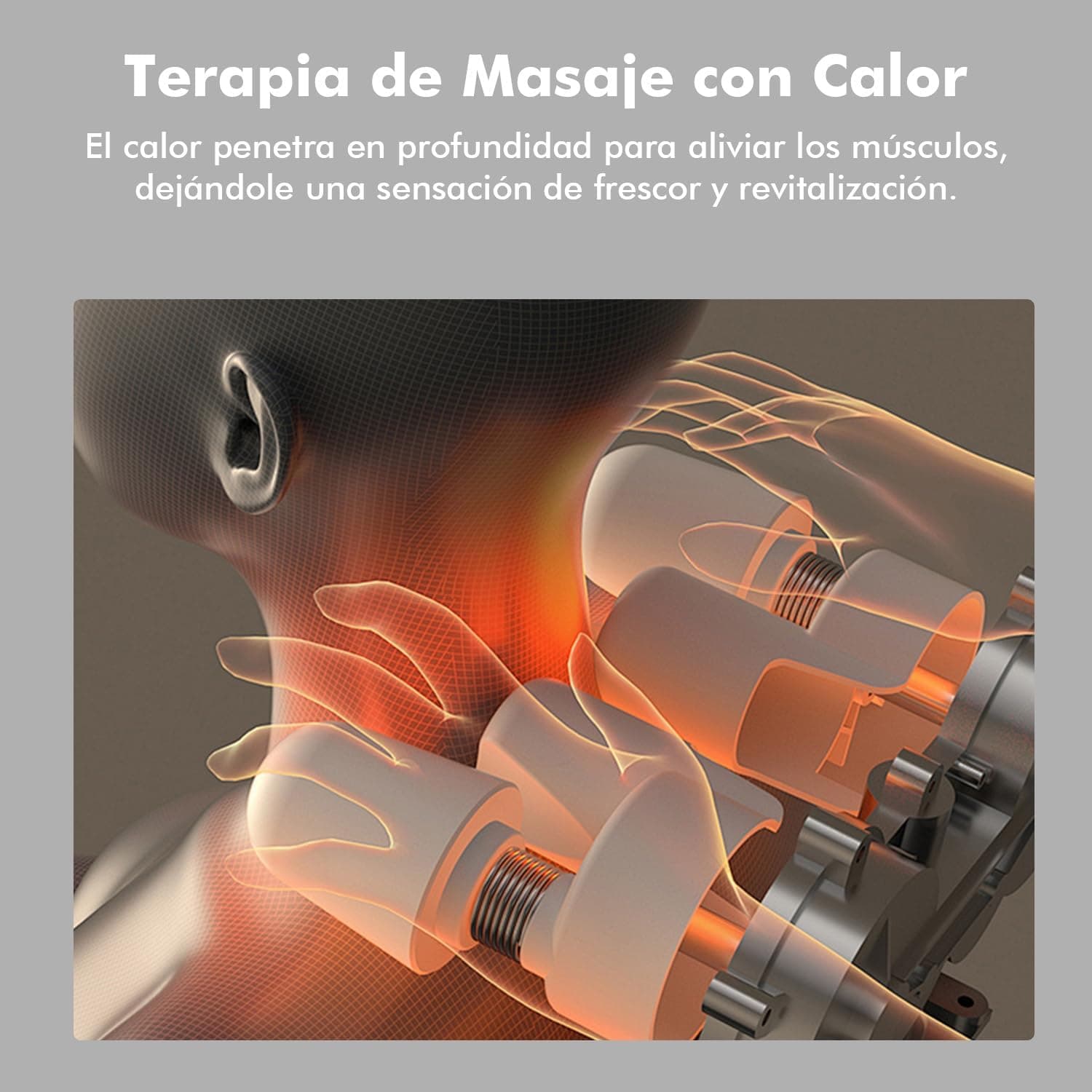 Masajeador cervical y de espalda con calor, foto 2