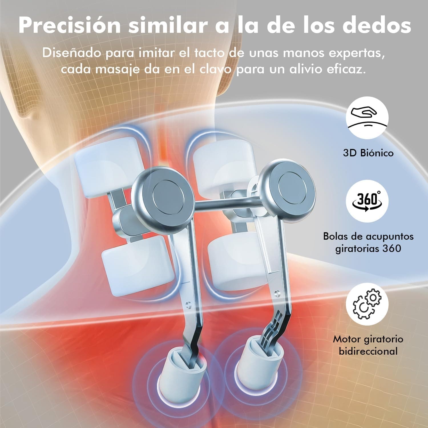 Masajeador cervical y de espalda con calor, foto 3