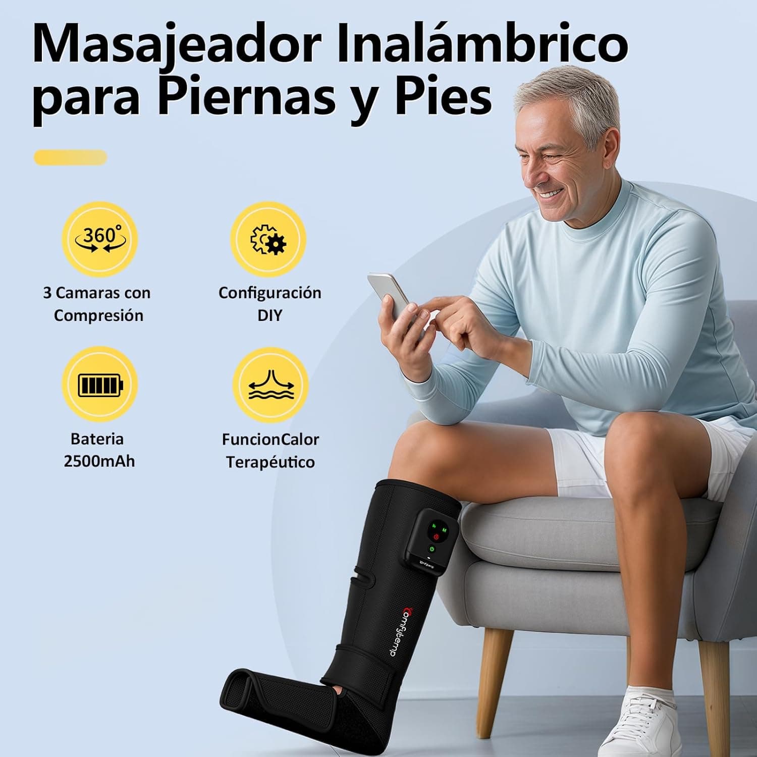 Masajeador inalámbrico de pies y piernas, foto 3