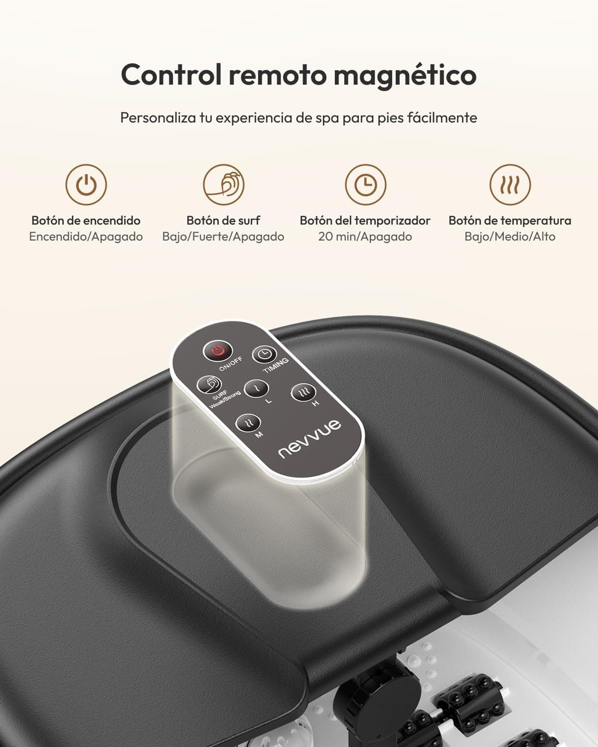 Ruedas de masaje del hidromasaje de pies plegable