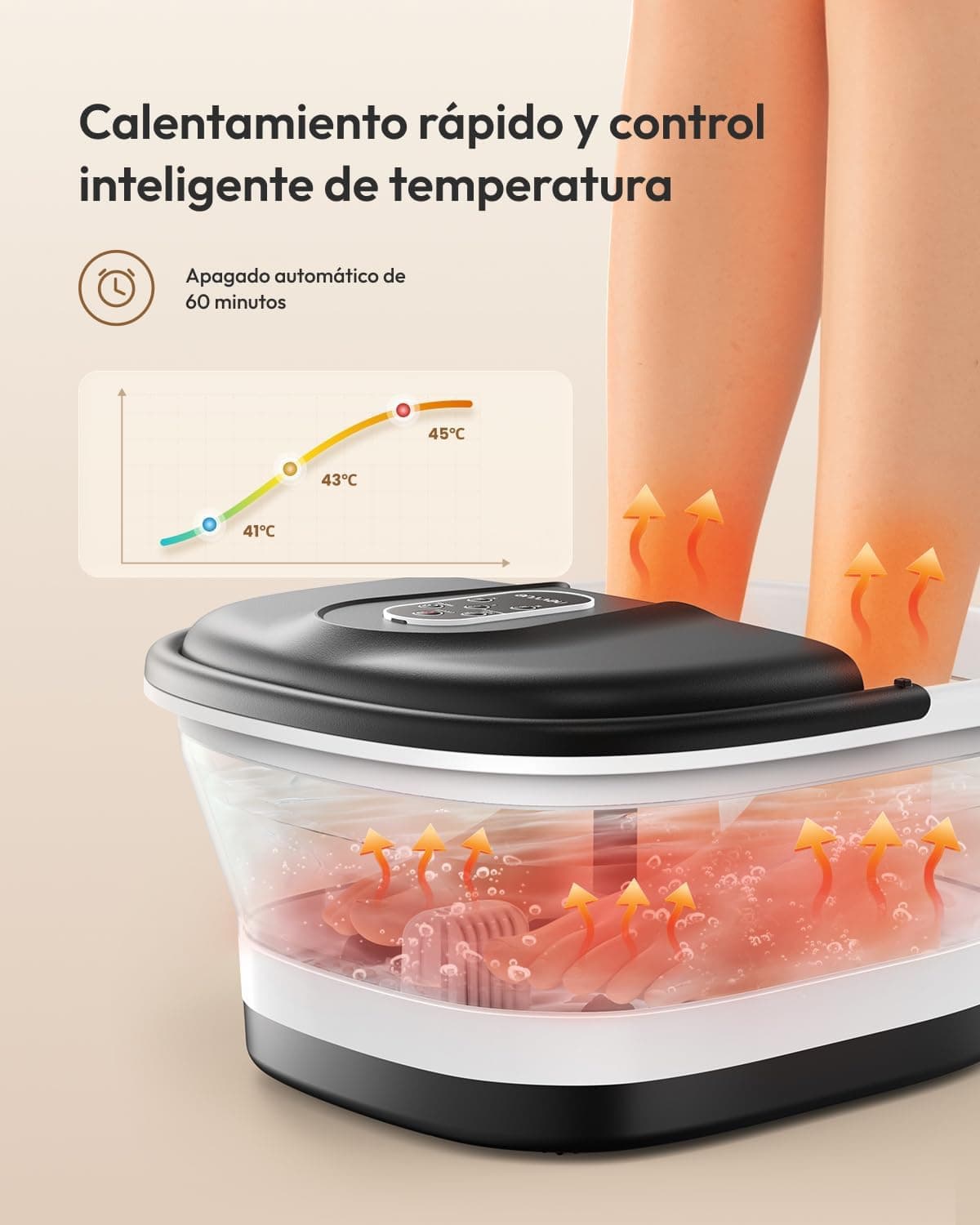 Masajeador de pies con agua, plegable, foto 3