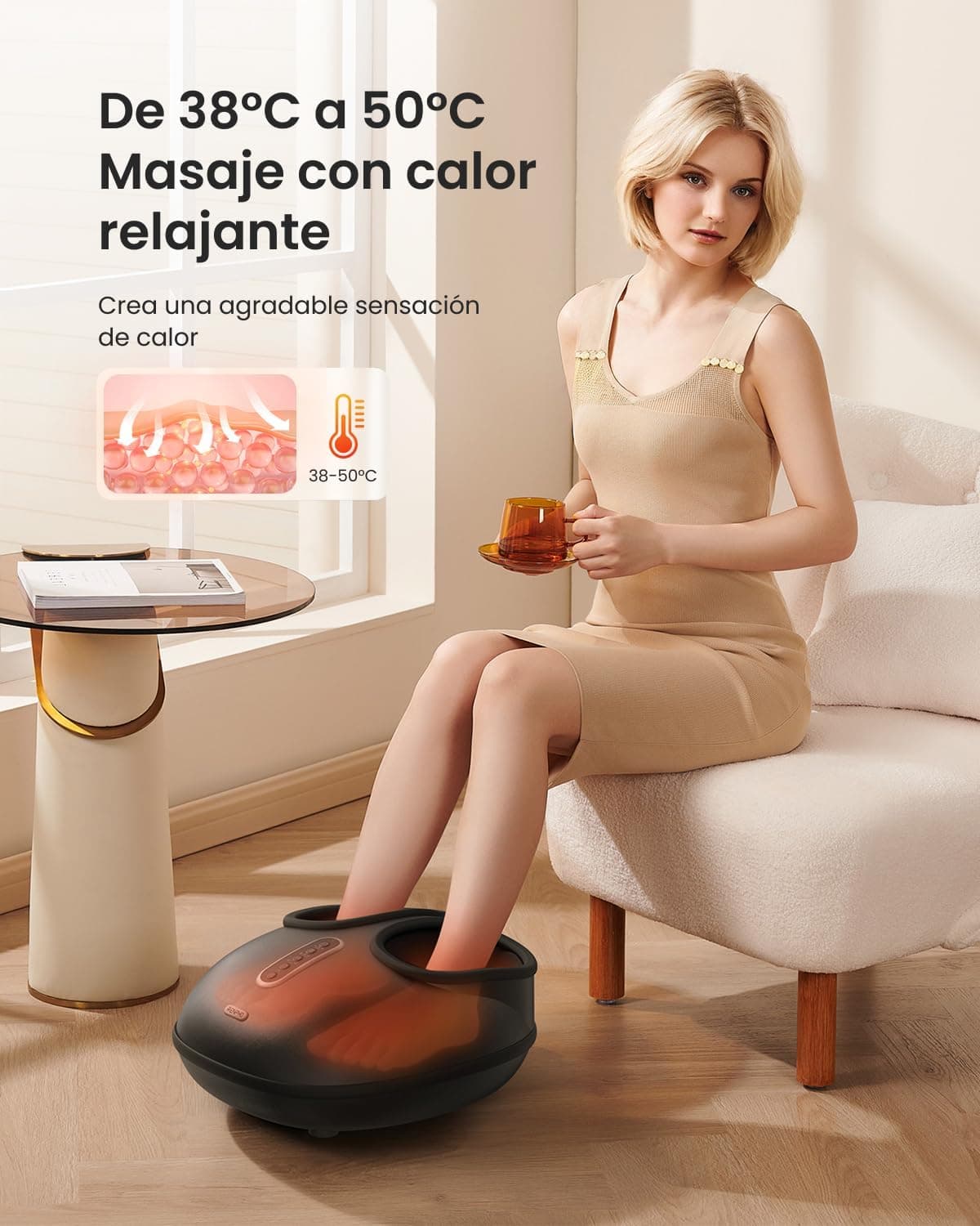 Masajeador de pies con compresión de aire y mando a distancia, foto 3