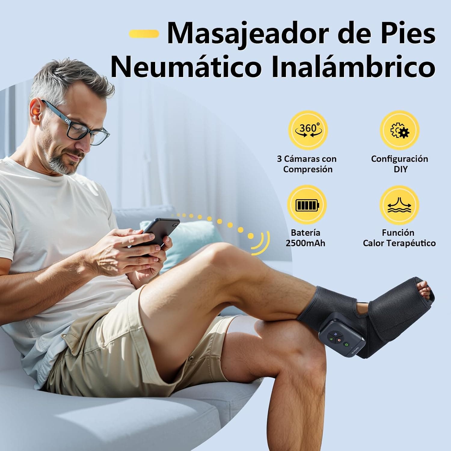 Masajeador de pies inalámbrico Comfytemp, foto 2
