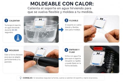 Portamatrículas de acrílico transparente de RiuScooter