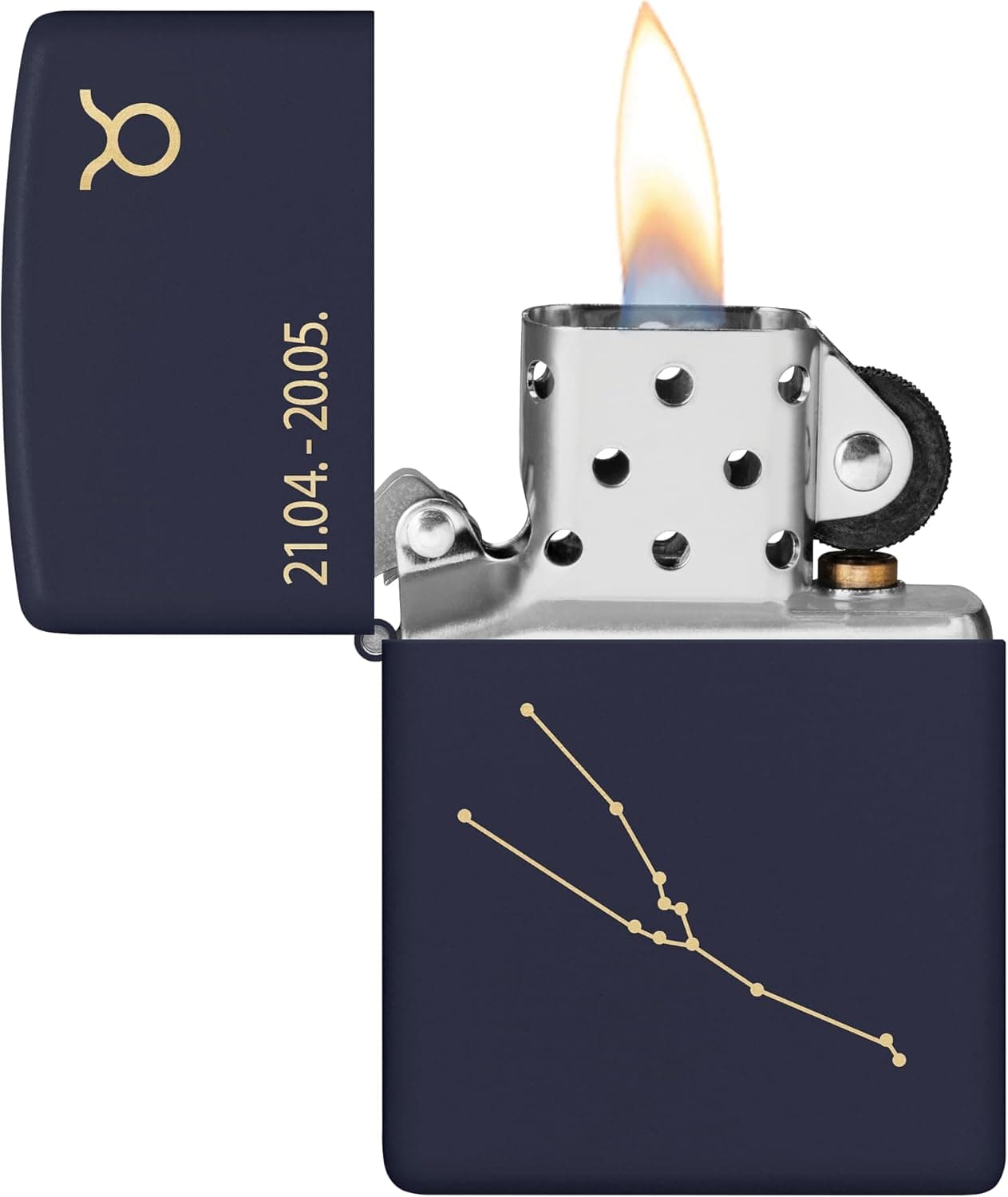 Mechero Zippo grabado con el signo de Tauro, foto 3