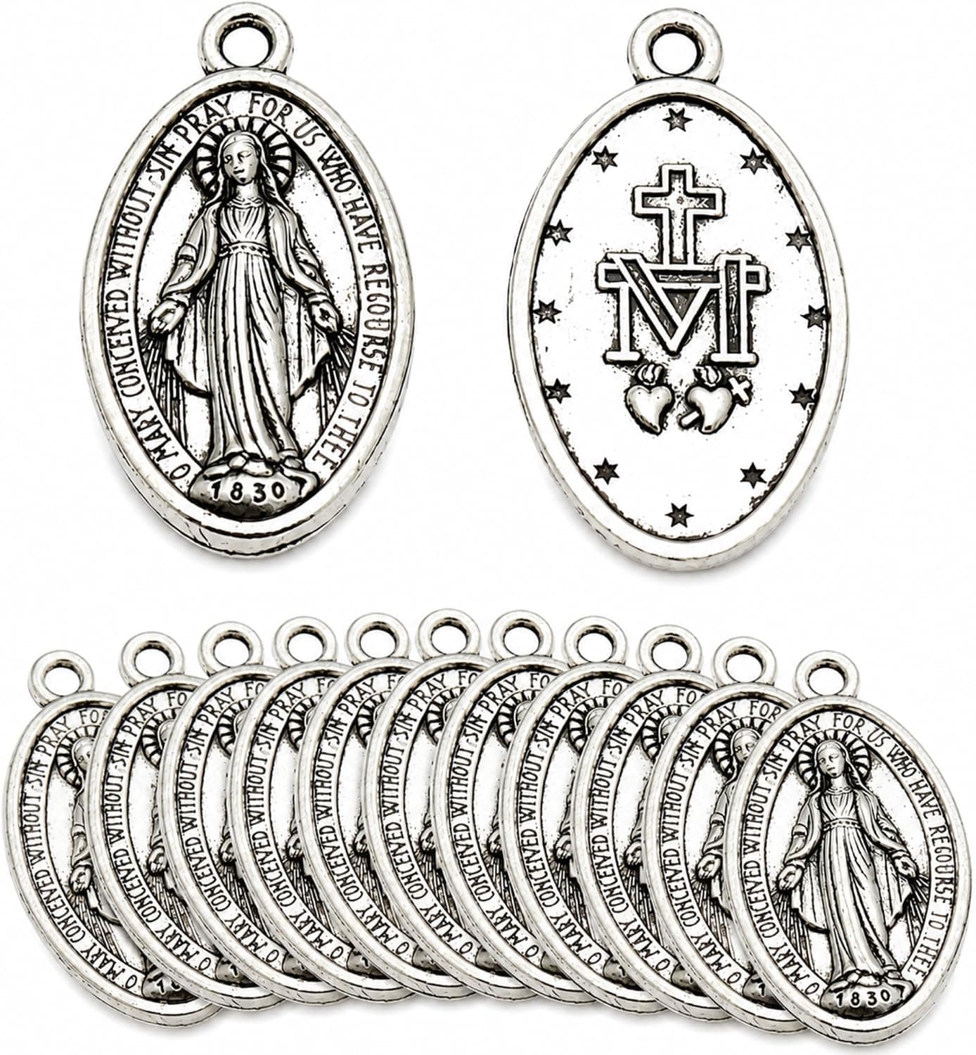 Lote de medallas de la Virgen Milagrosa para repartir entre varias personas