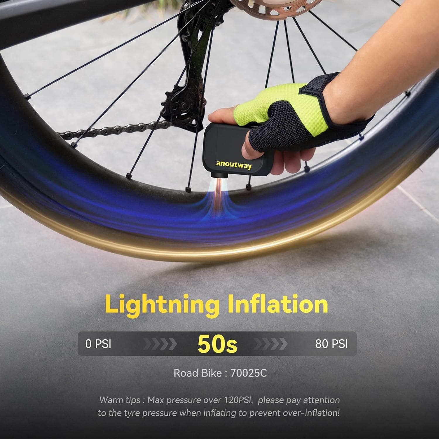Mini Bomba de Bicicleta Eléctrica Portátil, foto 2