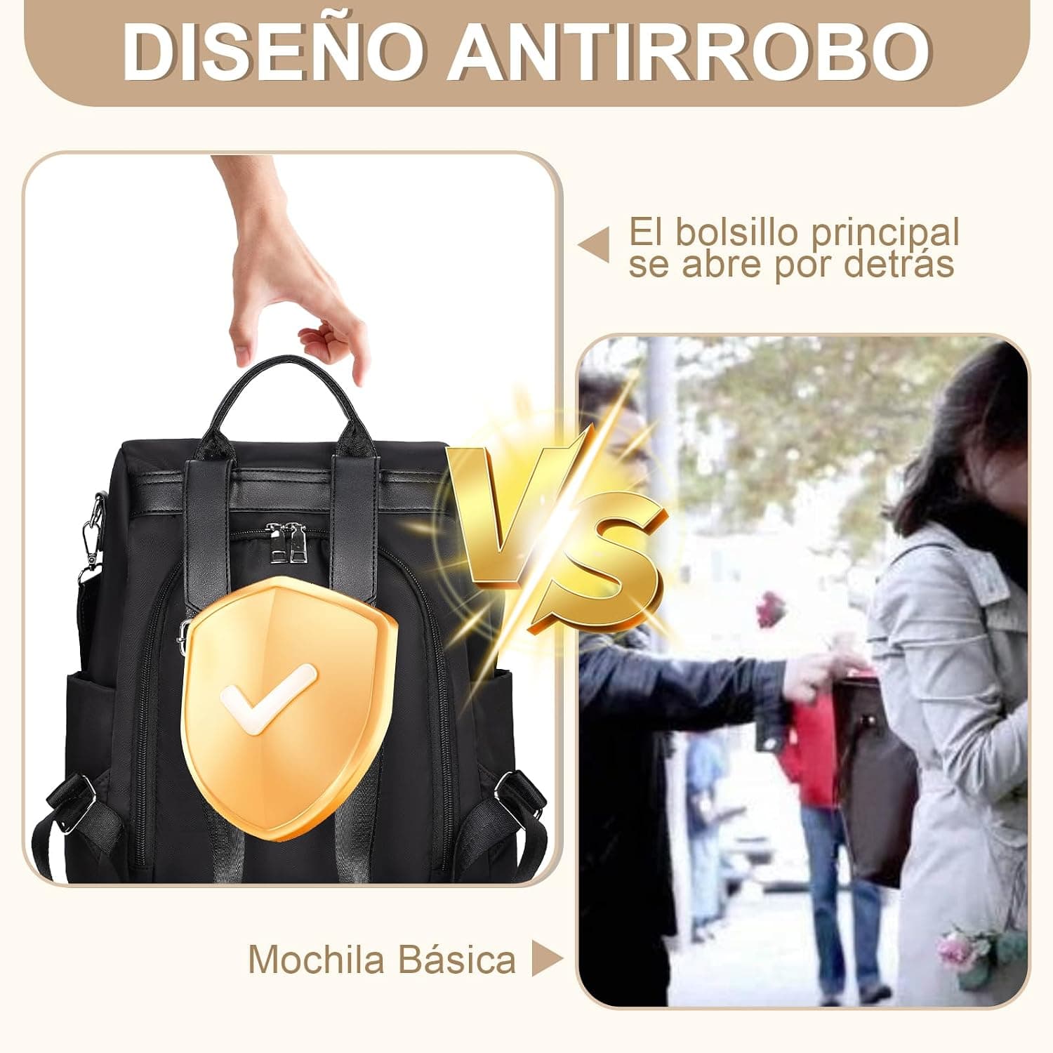 Mochila antirrobo para mujer, de Eshow, foto 3