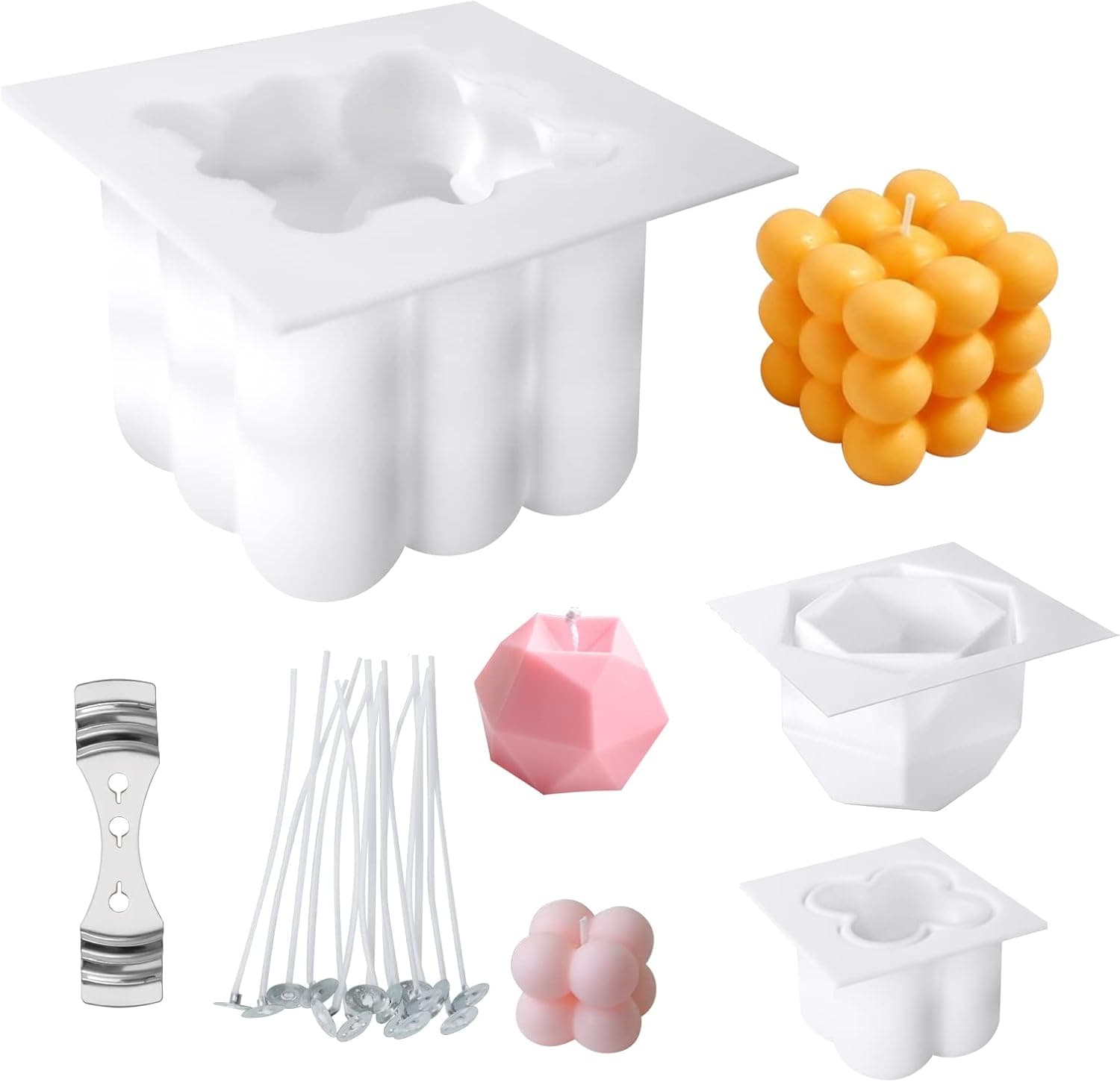Moldes de silicona 3D URAQT para hacer velas