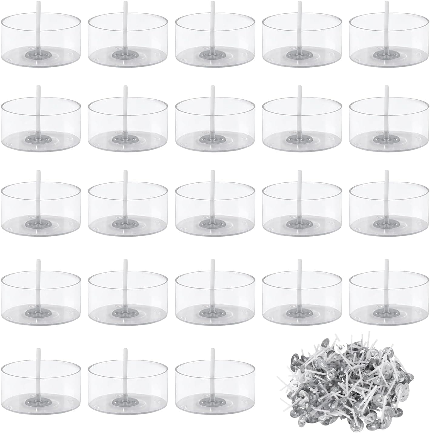 Cincuenta moldes de plástico para hacer velas de té OMIGA